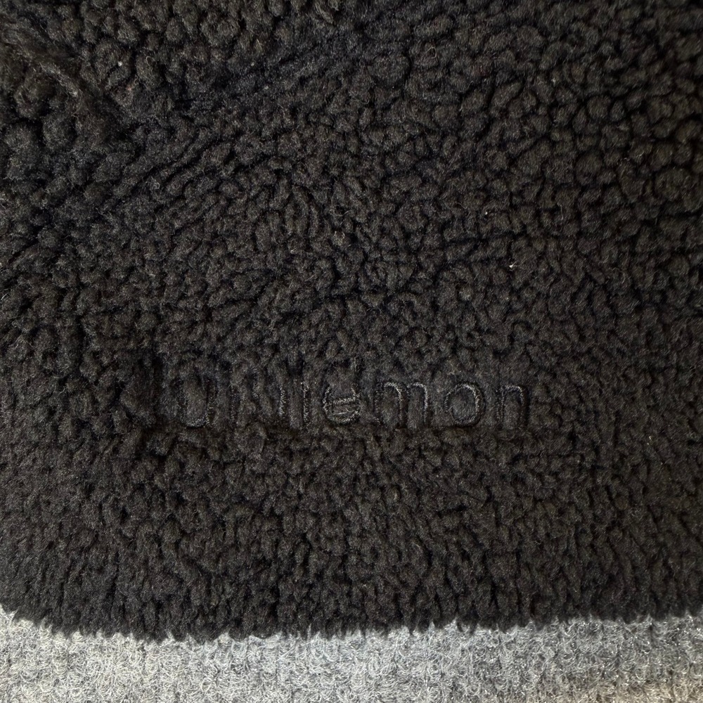 Lululemon Scuba Oversized Half-Zip Hoodie Black Fleece Cropped Womens LW3EQNS - Picture 5 of 12